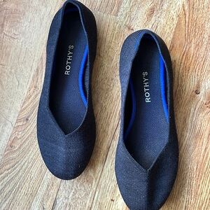 Rothy’s The Flat Slip On Flats Round Toe Black Size W8.5 Women’s Shoes